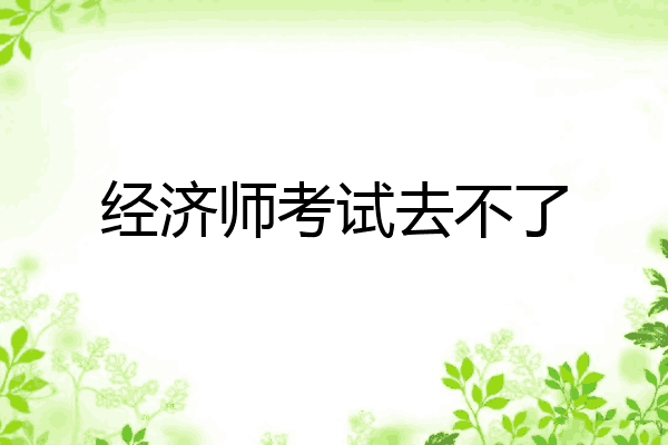 经济师考试去不了