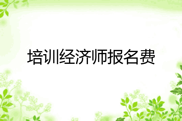 培训经济师报名费