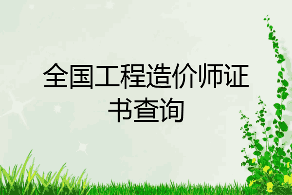 全国工程造价师证书查询