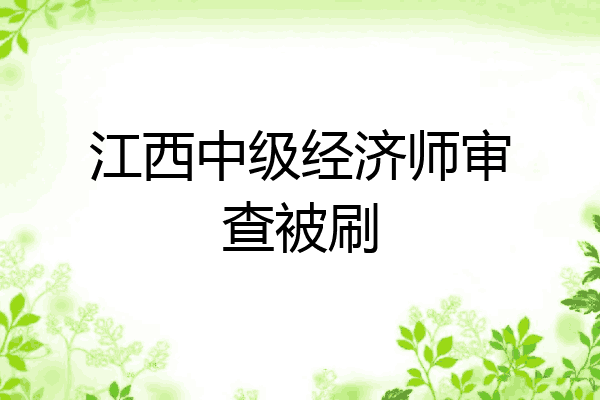 江西中级经济师审查被刷