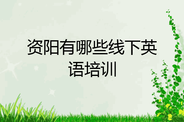资阳有哪些线下英语培训