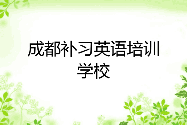 成都补习英语培训学校
