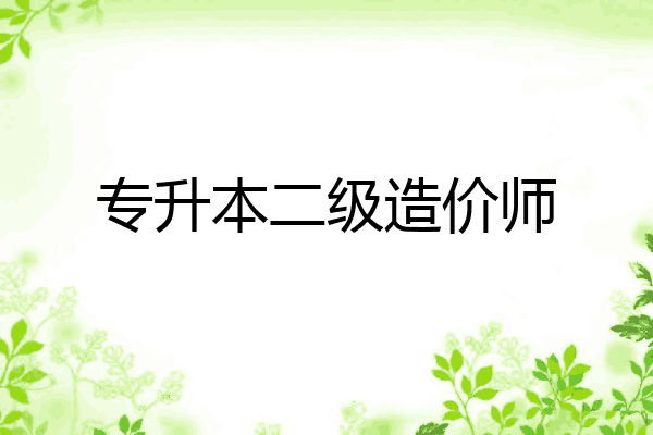 专升本二级造价师