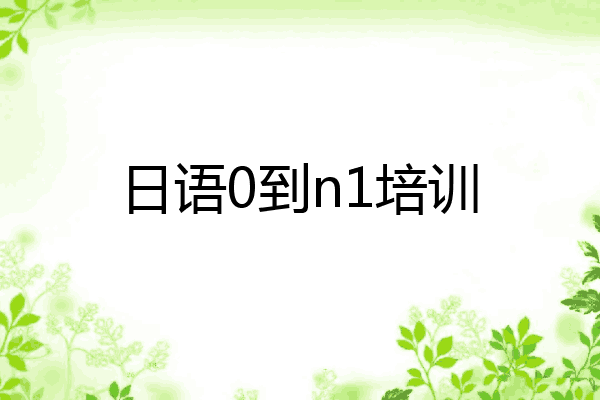 日语0到n1培训