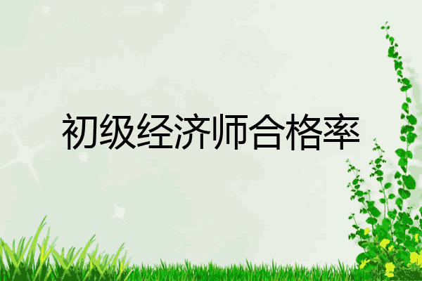 初级经济师合格率