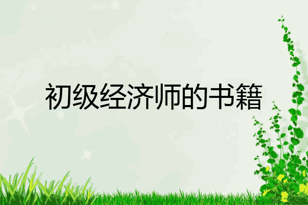 初级经济师的书籍