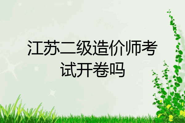 江苏二级造价师考试开卷吗