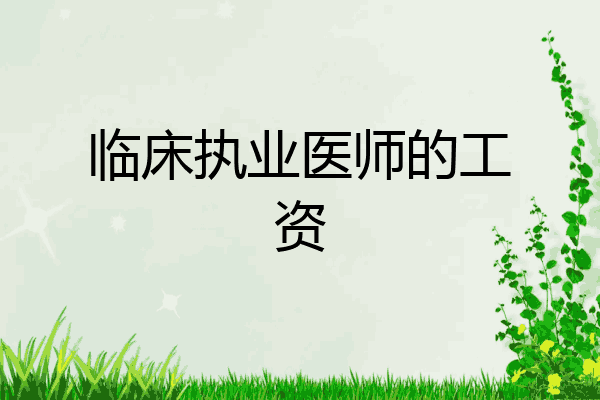 临床执业医师的工资