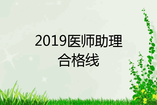2019医师助理合格线