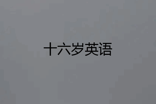 十六岁英语