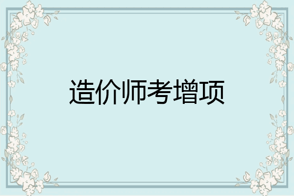 造价师考增项