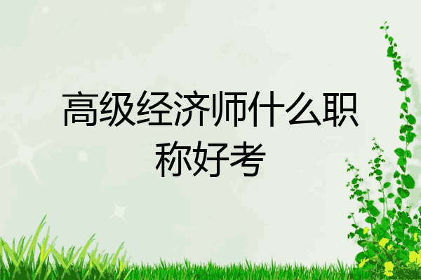 高级经济师什么职称好考