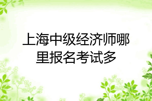 上海中级经济师哪里报名考试多