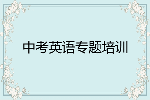 中考英语专题培训