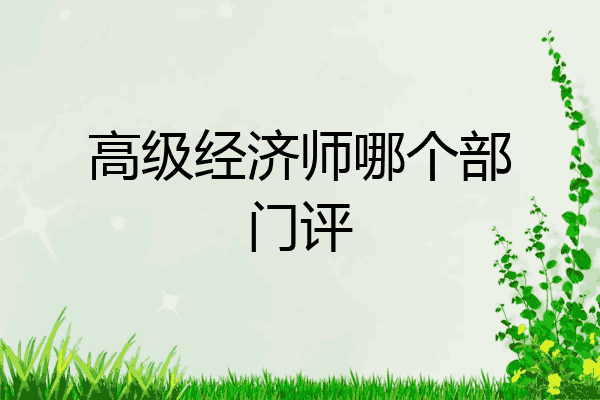 高级经济师哪个部门评