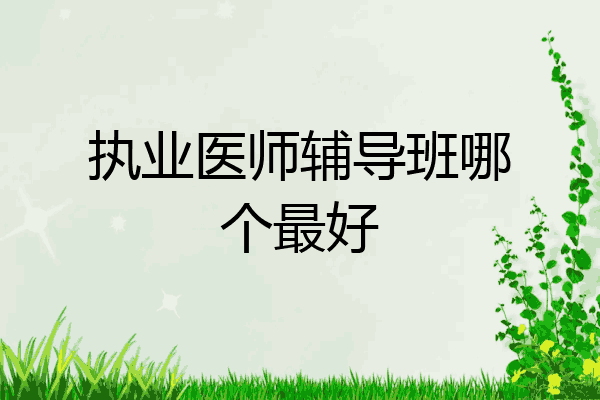 执业医师辅导班哪个最好