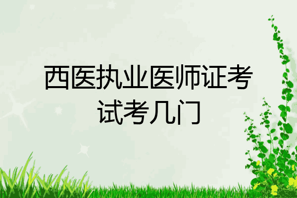 西医执业医师证考试考几门