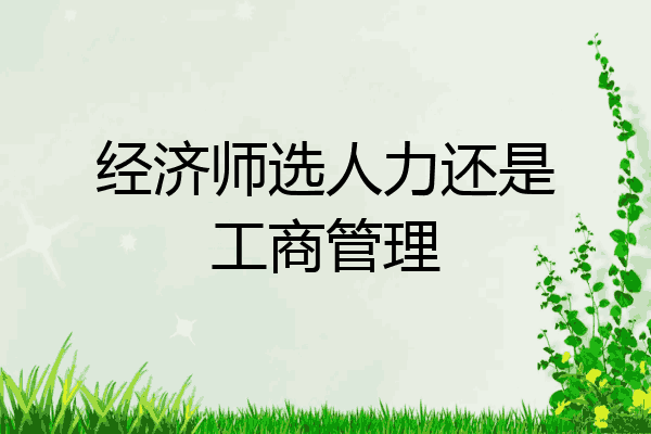 经济师选人力还是工商管理