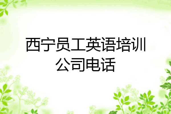 西宁员工英语培训公司电话