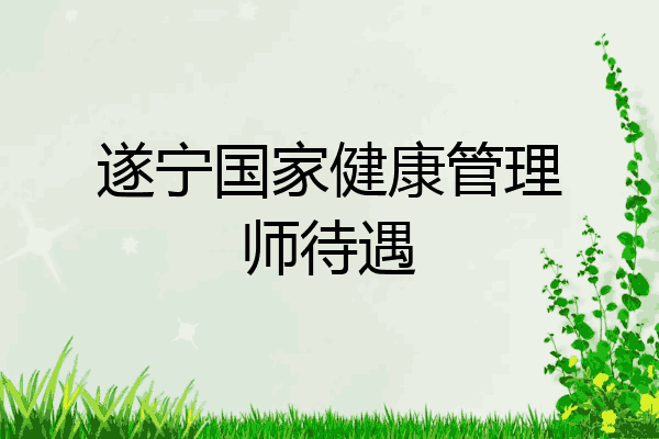 遂宁国家健康管理师待遇