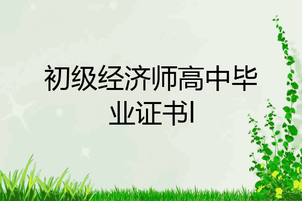 初级经济师高中毕业证书l