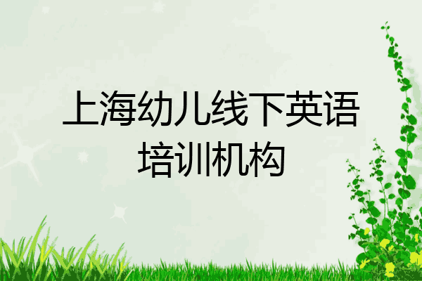 上海幼儿线下英语培训机构