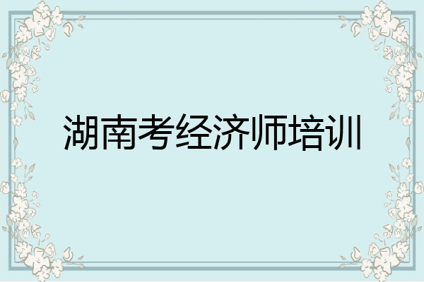 湖南考经济师培训