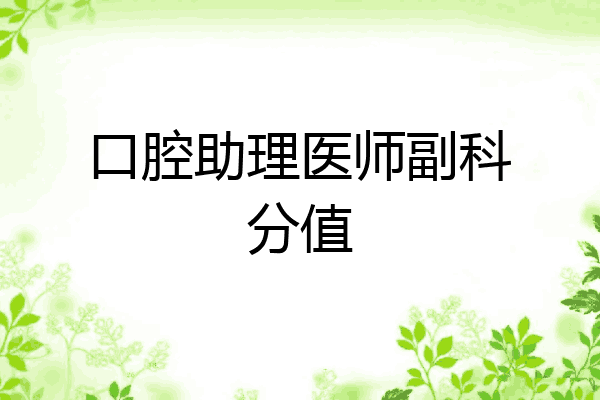 口腔助理医师副科分值
