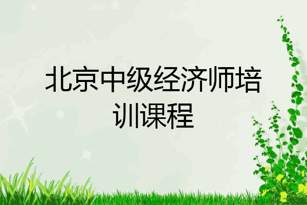 北京中级经济师培训课程