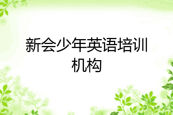 新会少年英语培训机构