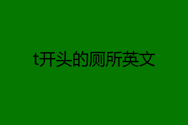 t开头的厕所英文