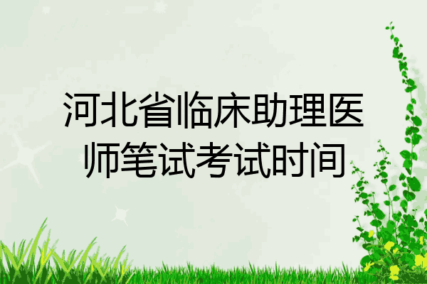 河北省临床助理医师笔试考试时间