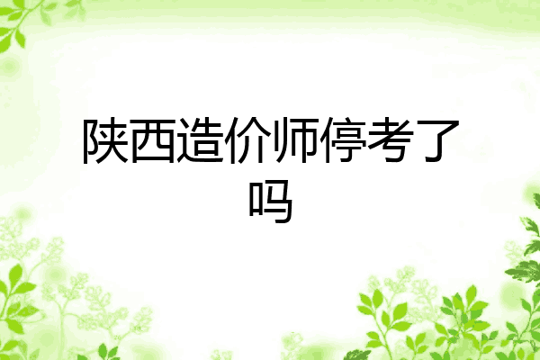 陕西造价师停考了吗