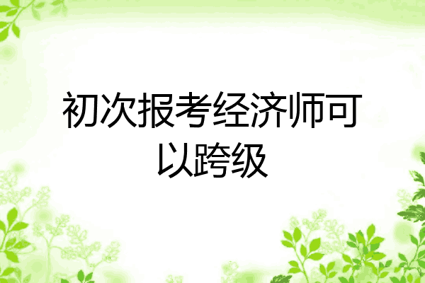 初次报考经济师可以跨级