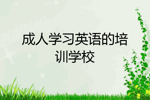 成人学习英语的培训学校