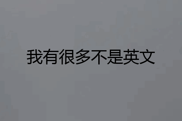我有很多不是英文
