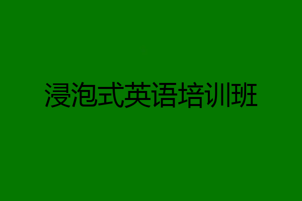 浸泡式英语培训班