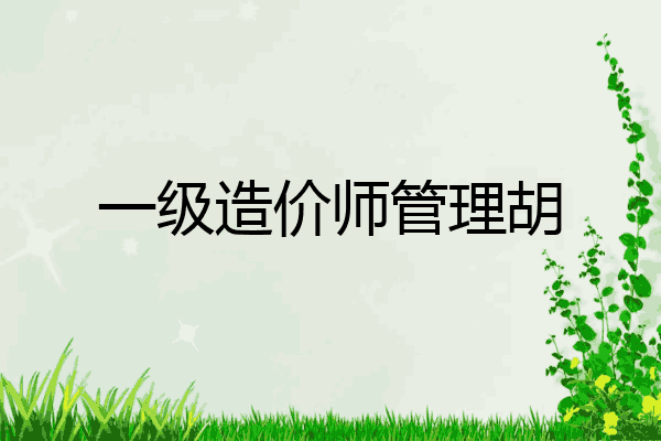 一级造价师管理胡