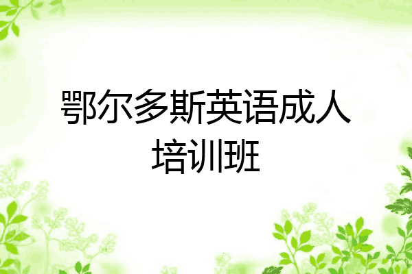 鄂尔多斯英语成人培训班
