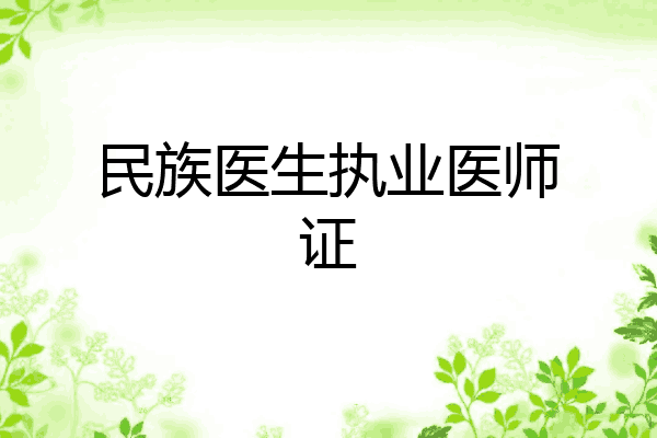 民族医生执业医师证