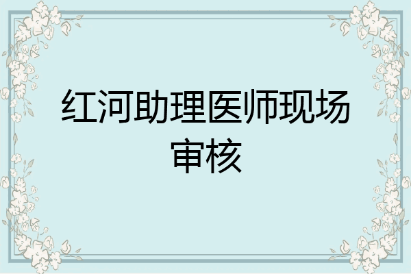 红河助理医师现场审核