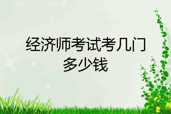 经济师考试考几门多少钱