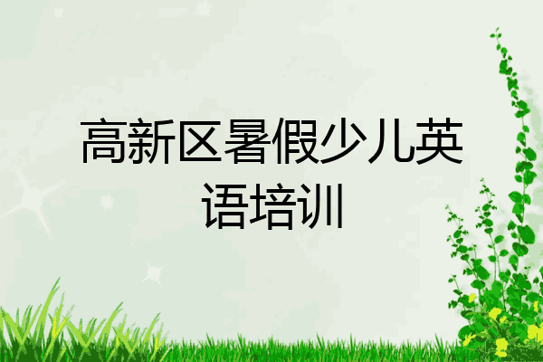 高新区暑假少儿英语培训