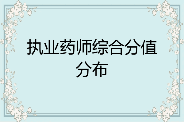 执业药师综合分值分布