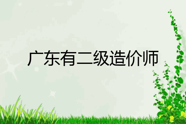 广东有二级造价师