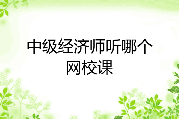 中级经济师听哪个网校课