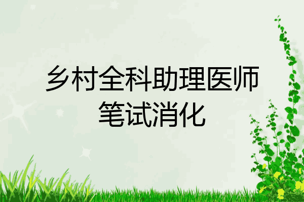 乡村全科助理医师笔试消化