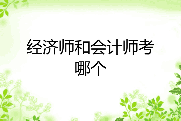 经济师和会计师考哪个