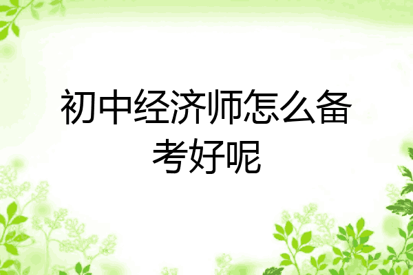 初中经济师怎么备考好呢