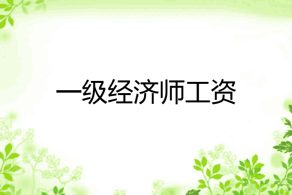 一级经济师工资